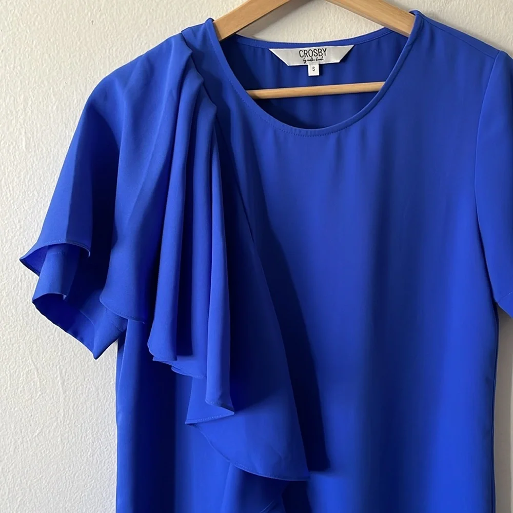 Crosby by Mollie Burch Jeni‎ Shift Dress in Bel Air Blue size small